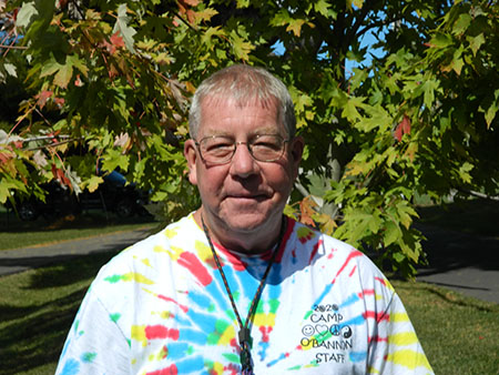 Tedd Cobb wearing a tie dye T shirt